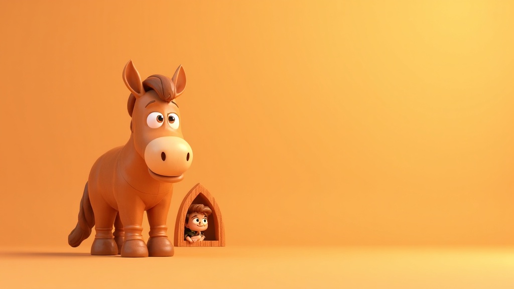 The Giant Wooden Horse Trick: Trojan Horse Story for Kids!