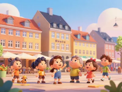 Copenhagen skyline illustration