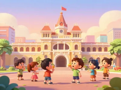 Ho Chi Minh City skyline illustration