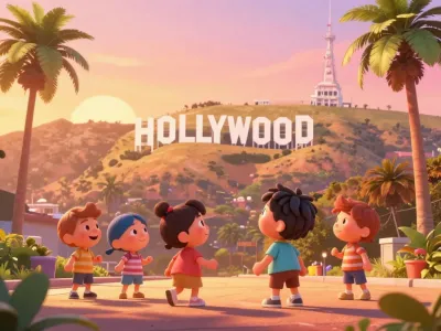 Los Angeles skyline illustration