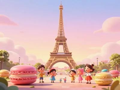 Paris skyline illustration