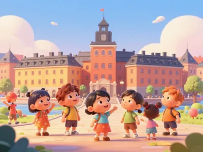 Stockholm skyline illustration