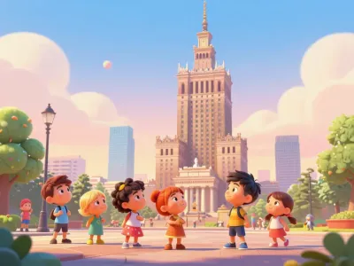 Warsaw skyline illustration